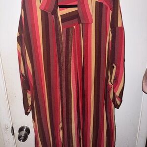 Torrid size 2 Striped Long Sleeve open Shirt